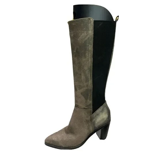 Corso Como Huey Dusted Metallic Leather Boot Size 8.5 US Gunmetal Dusted Chain - Picture 17 of 17